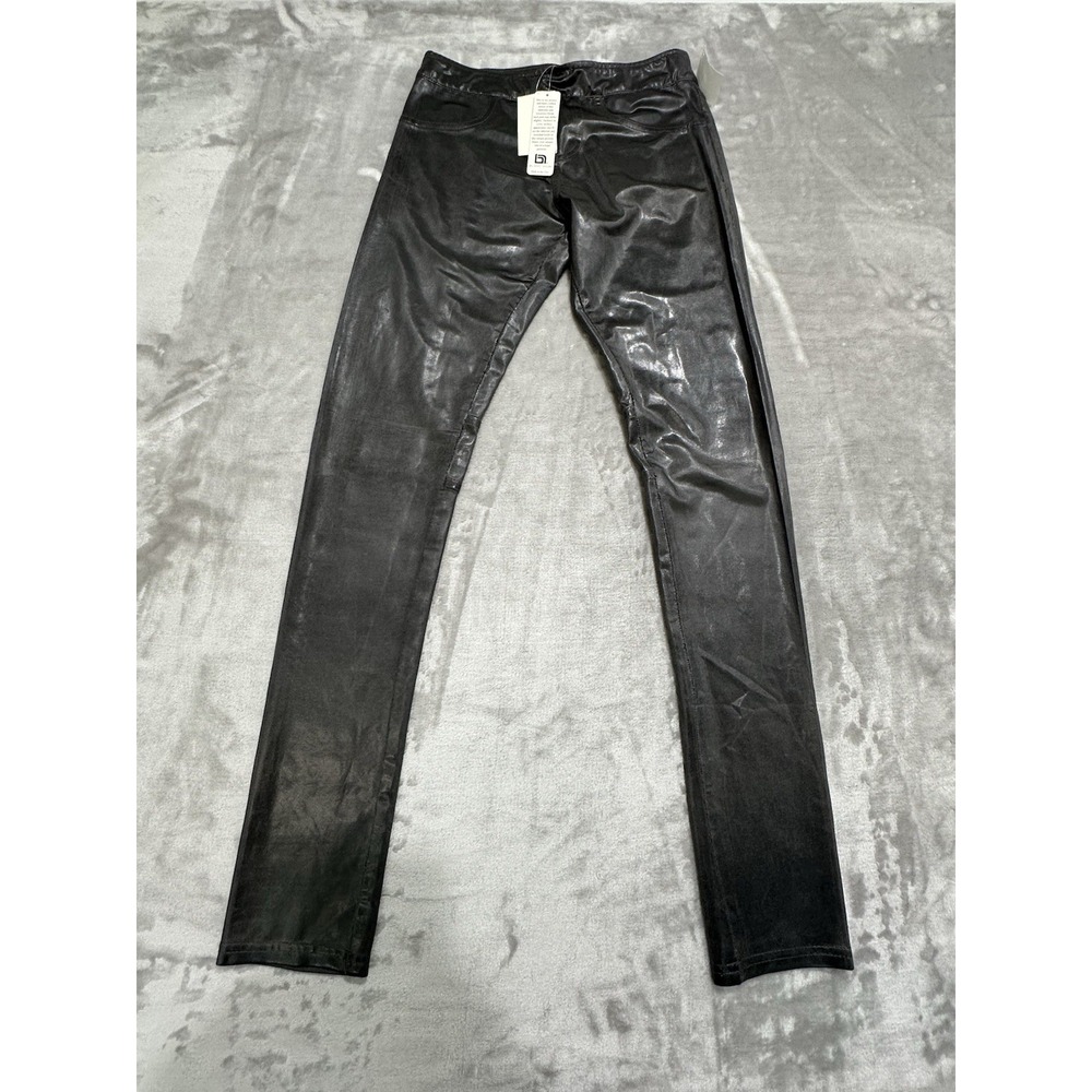 Blanc Noir Women's London Street Pant Gray Gloss Size Medium Stretch New w/ Tags